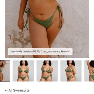 Youswim Green Bikini with Side-Tie Details